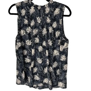 Joie Women's Floral Sleeveless Blouse Size L Multicolor Mock Neck